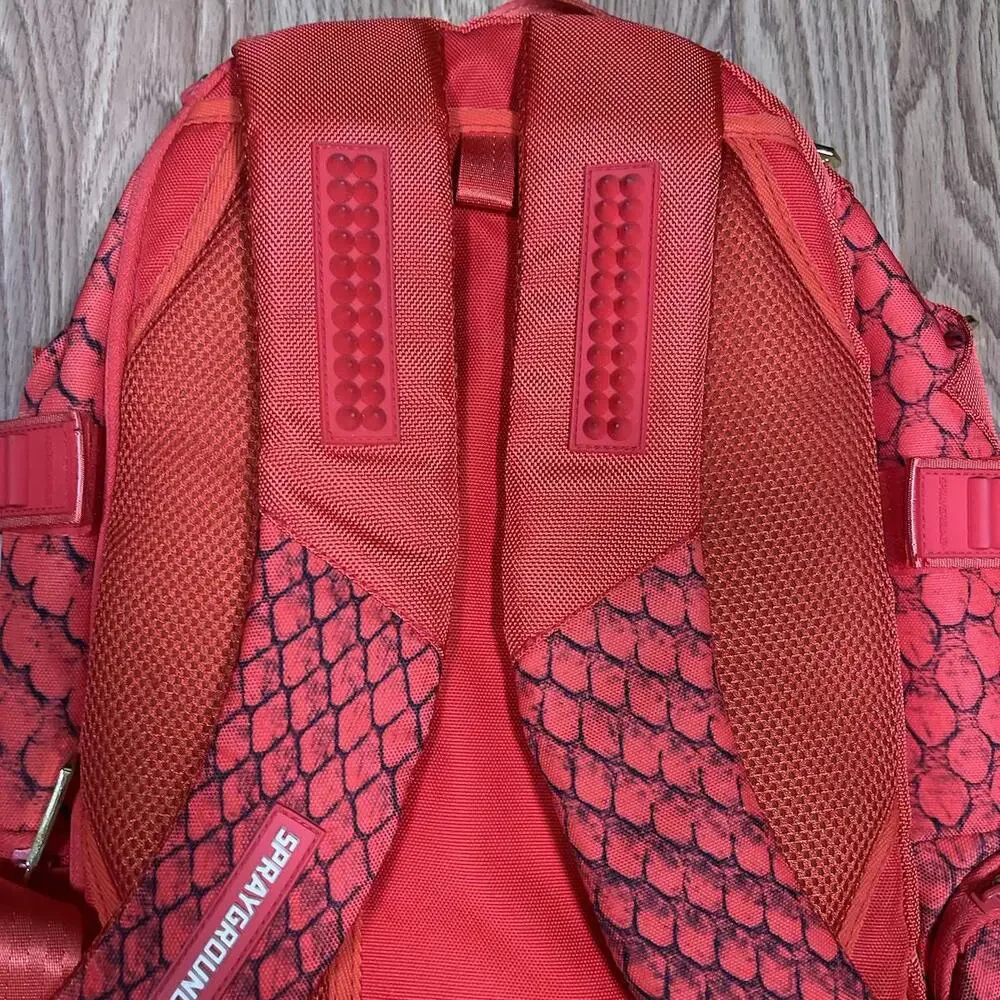 Sprayground Rython Backpack Red October Scale Pattern Bag - Picture 5 of 6